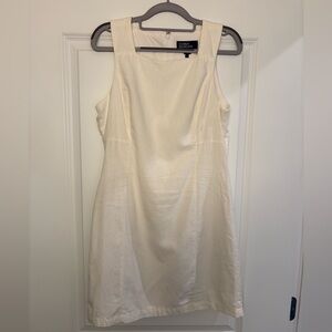 Mini Ivory Linen Dress - size 8/M